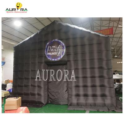 Outdoor Inflatable Club Tent , PVC or oxford Blow Up Party Tent With LED Lighting