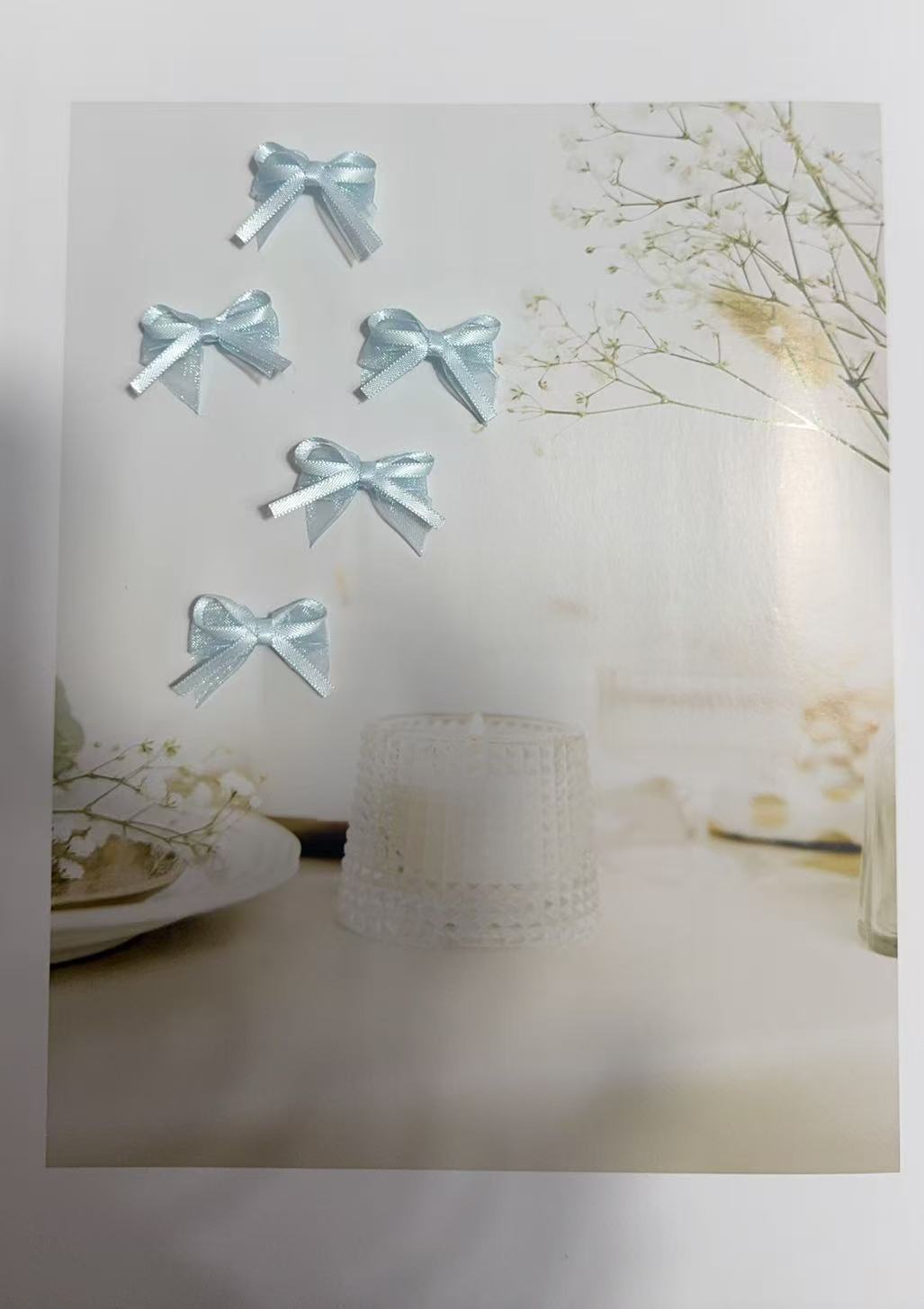 Mini DIY Handmade Woven Double-layer Bow Luxury Solid  Satin Ribbon  + Organza for Christmas Gift Packaging & Children's Skirts