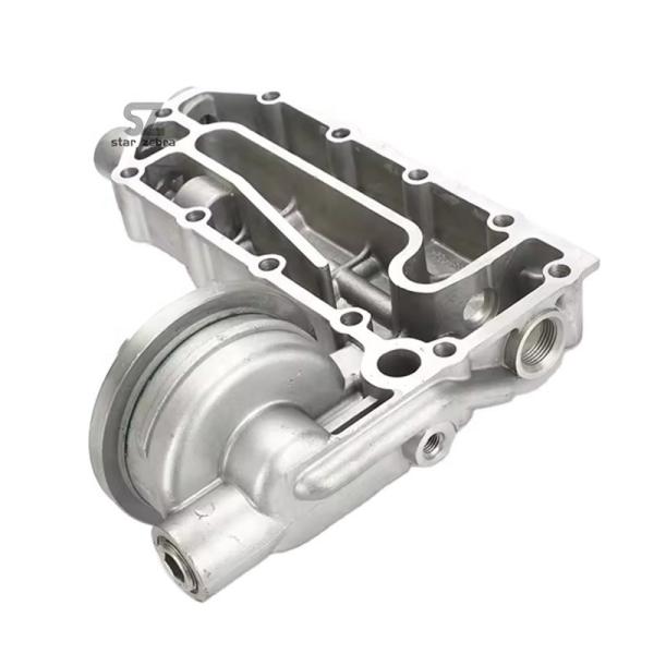 PC300-7 Excavator 6D114 Engine Model Lubricating Oil Filter Head Oil Cooler Seat Radiator Cover for Diesel Engine Parts