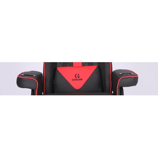 ANJI Directly Ergonomic PU Leather Reclining Gaming Sofa with Cup Holder and Footrest