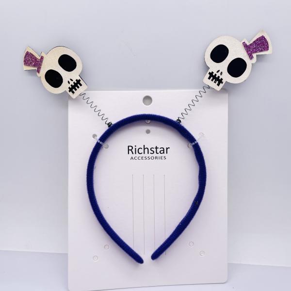 Halloween Skeleton Hairband With Customized Colors , Skeleton Headband For Adults