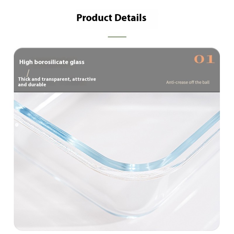 Wholesale Modern High Borosilicate Glass Bento Lunch Box Set Microwave Safe Food Storage Container for Kitchen
