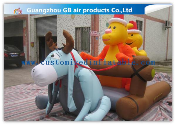 Cartoon Inflatable Holiday Decoration , Inflatable Christmas Yard Decorations