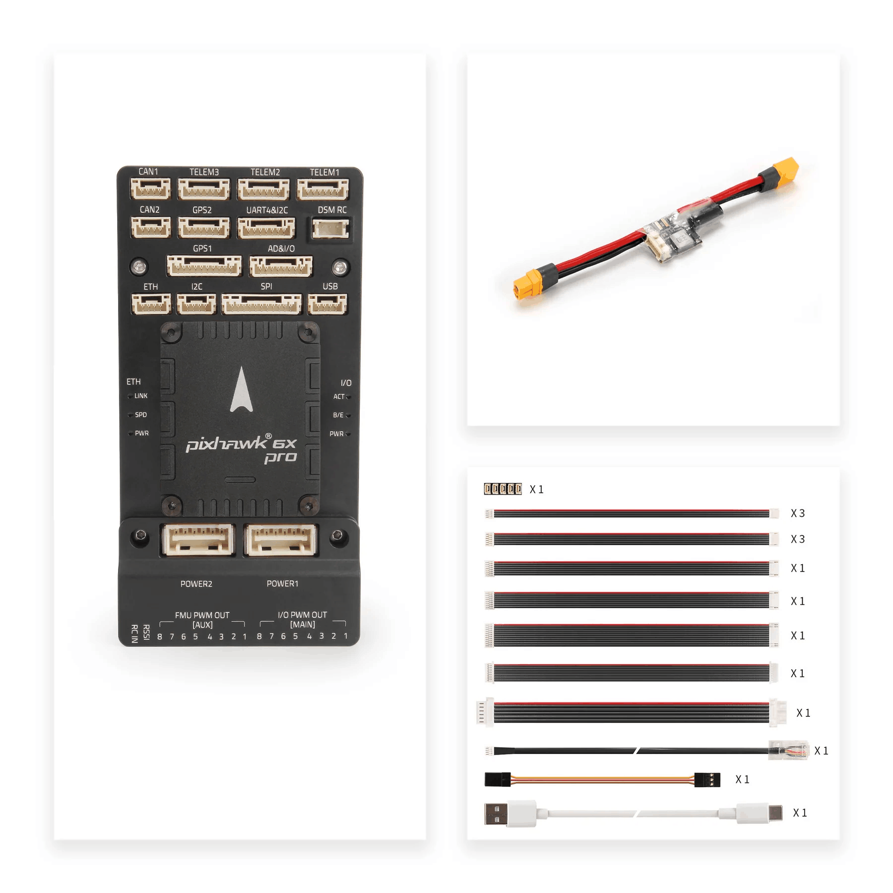 Factory Outlet Holybro Pixhawk 6X Pro H753 Flight Controller Module Standard Base PM02D RC Racing Helicopter Airplane Aircraft