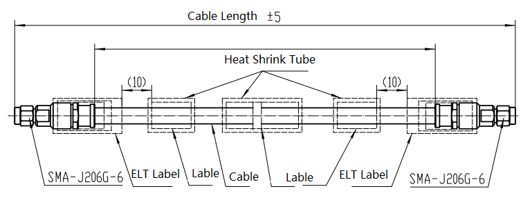 Customize Low VSWR Low Insertion Loss SMA RF Cable Assembly DC~18GHz with Different Length for Signal Transmission