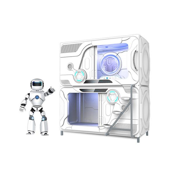 Blue Space Pod Bed Flame Retardant ABS Material For Hotels Anti - Slip Ladder