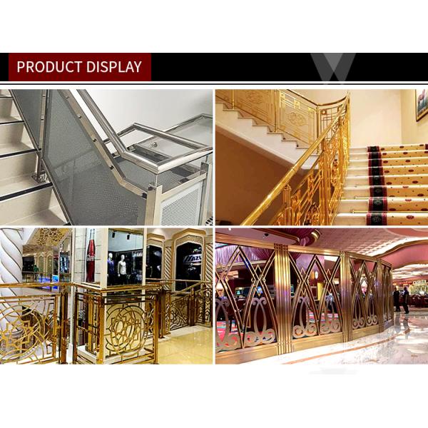 Перила плиты нержавеющей стали балясины SS изготовленного на заказ металла декоративные прокладывая рельсы для лестниц