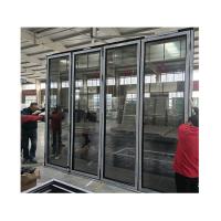 Portas de janela de vidro dobradas para pátio de alumínio isolado de 77 mm