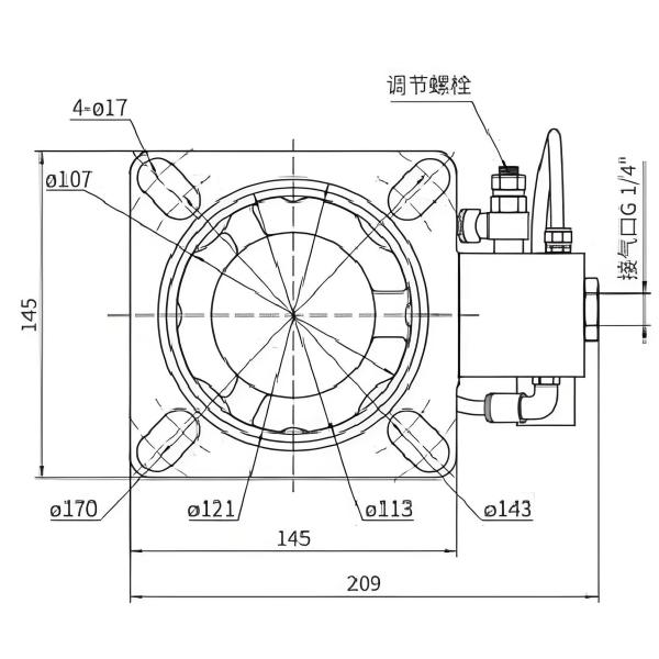 65mm Orifice JQF Intake Control Valve for Heavy Duty Applications Maximum Pressure 15 Bar