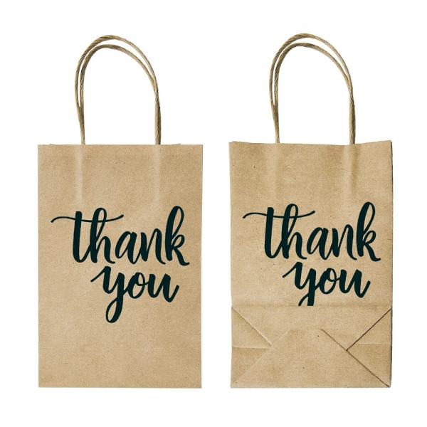 Logo personnalisé Zhejiang Design personnalisé Image personnalisée Sacs en papier Kraft avec Merci