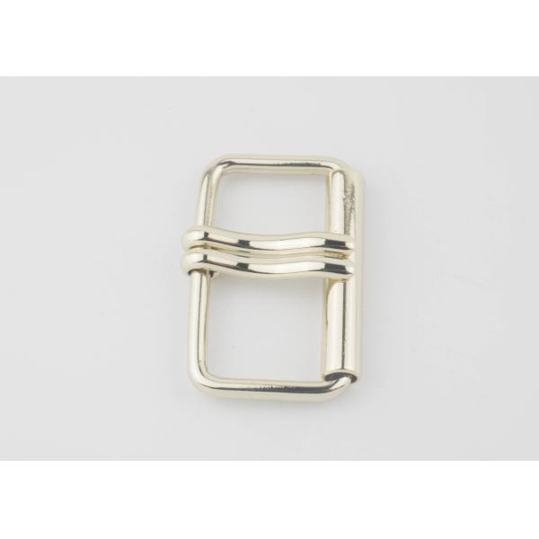 Brush Light Gold Double Pin Belt Buckle , Two Prong Belt Buckle For Canvas Bags