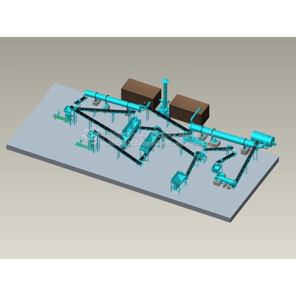 Cow Manure 2-6mm Semi Wet Fertilizer Pellet Making Machine at Organic fertilizer machine line