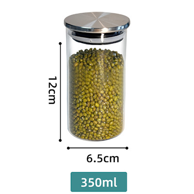 Stainless Steel Lid Glass Jar for Storing Dried Fruits Snacks and More in the Kitchen