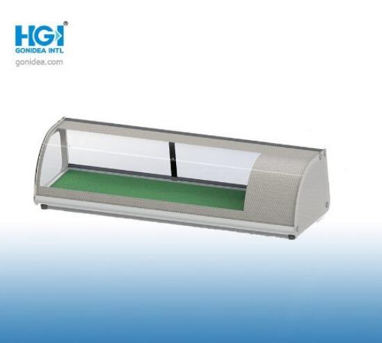 Финиш нержавеющей стали витрины торта дисплея суш Commercail встречный верхний