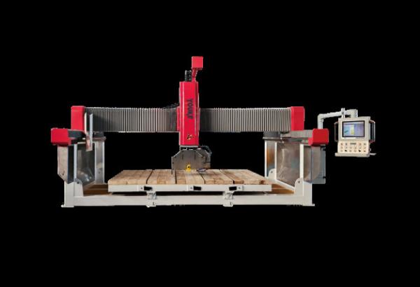 Oval Diamond Shaped 5 Axis CNC Bridge Saw Cutting Machine For Granite Stone