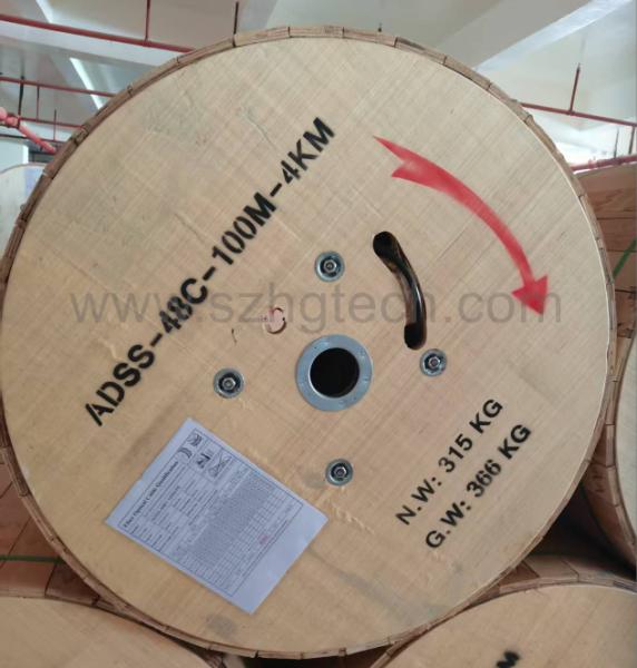 12Cores/24Cores Optical Fiber Cable ADSS Central Loose Tube Outdoor Fiber Optical Cable