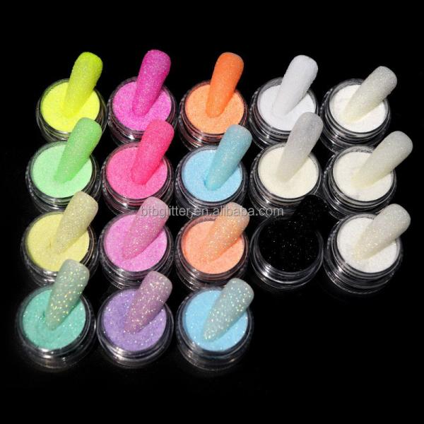 Polyester Glitter Heart Neon Phosphor Powder Nail Glitter Powder Manufactures Nails Chrome with PET and PET