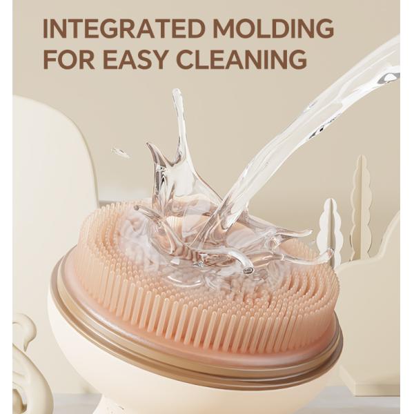 Жидкое хранение гладкая пенка и детская ванна шампунь щетка комбинация Продукт пищевой класс Силикон мягкое очищение массаж