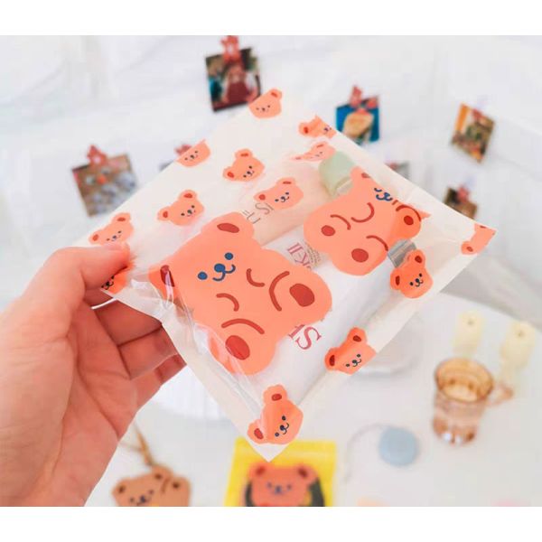 Jelly Candy Gift Ziplock Resealable Paper Pouches Cartoon Animal Shaped