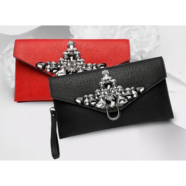 Ladies Crystal Clutch Bag Evening Wedding Rhinestone Silver Purse Chain Cross Body Bag