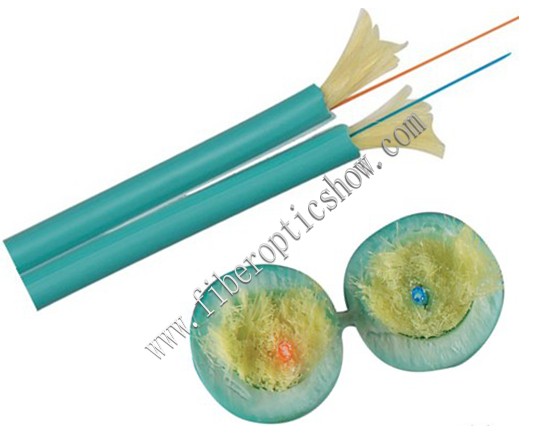 Teal Zipcord Indoor Fiber Optical Cable OM3 50/125 Multimode Fiber Optic Cable