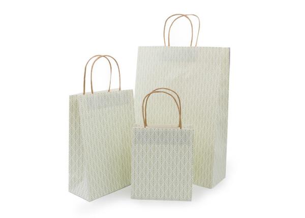 Sacos de prata cortados luxo do presente do Natal com serviço torcido do OEM dos punhos