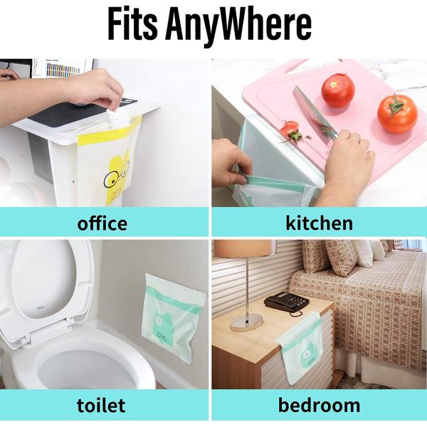 Sac de déchets auto-adhésif jetable portatif universel de voiture