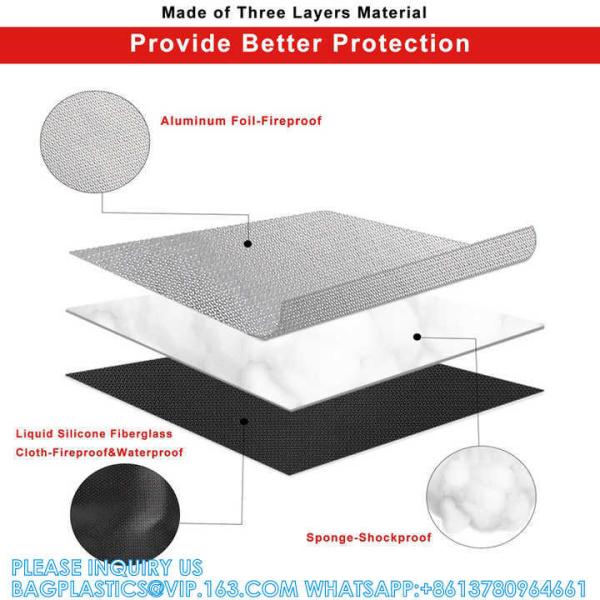 Heat Insulation Fireproof Battery Storage Bag Fire Retardant Explosion Proof Safe Carrying Bag For E-Bike Battery