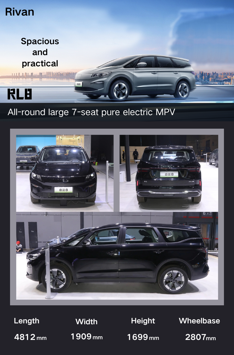2025 Livan 8 Ruilan 8 Electric MPV 7-Seater 515km Range Fast Charge 0.67h 68.03kWh Battery with 2+2+3 Seating Layout