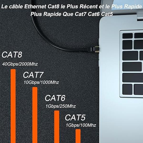 CAT6 Câble Ethernet FTP plat protégé par un écran sans démarrage
