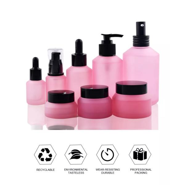 Бутылка капельницы черного плеча выскальзывания сыворотки эфирного масла стеклянная с завинчивой пробкой