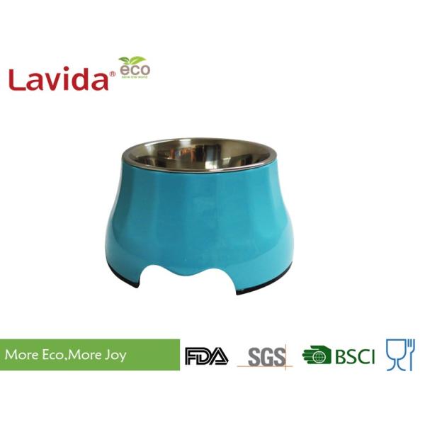 High End Latest Design Melamine Pet Bowl , Round Shape Stainless Steel Pet Bowls