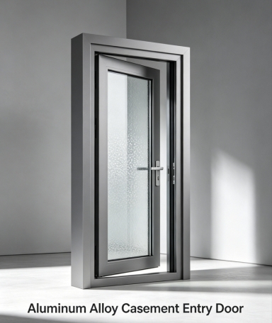 Weather Resistant Aluminum Alloy Casement Entry Door Thermal Insulation and