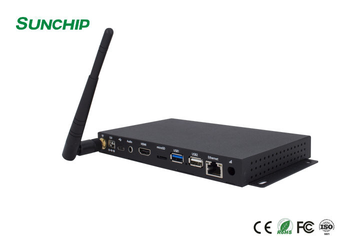 игрок рекламы Signage коробки RK3399 цифров медиа-проигрывателя 4g LTE HD с CMS