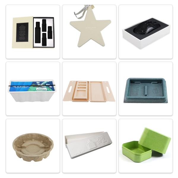 Electronics Mouse Custom Molded Pulp Inserts Paper Molded Pulp Packaging Tray Box