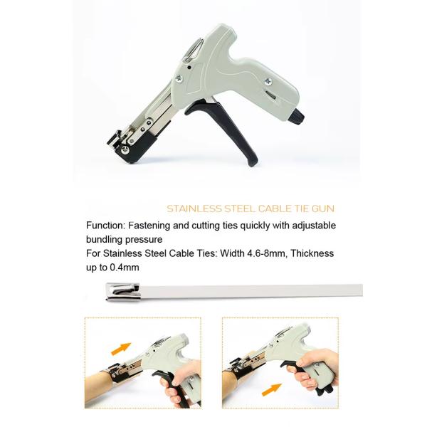 Professional Screw Type Cable Tie Pliers and Stainless Steel Banding Gun Tool for Cable Tie Range 1