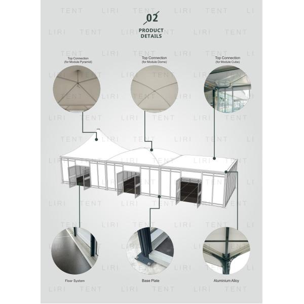 5x5m Aluminium Modular System Dome Tent for Outdoor Party and Exhibition Halls