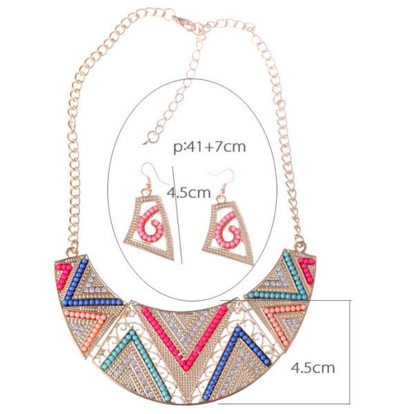 Alloy beads hollow flower-shaped diamond necklace clavicle chain / suit