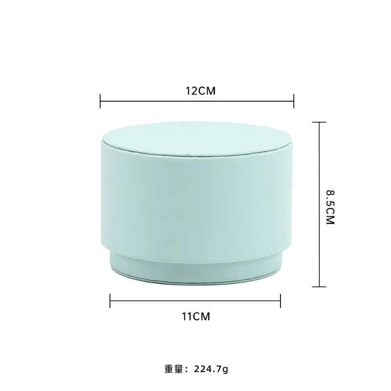 Portable Travel Leather Jewelry Boxes Modern Round Shape For Necklace Ring Organizing
