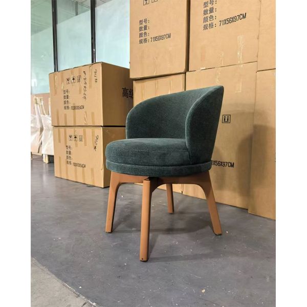 CUSTOM Dining Room Furniture Elegant Velvet Upholstered Leather Swivel Comfortable Modern Nordic Luxury Dining Chair