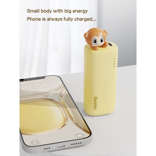 ABS Mini Phone Power Bank Fast Charging Customizable 4000mAh