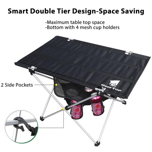 0.85kg 1680D Oxford Folding Camping Picnic Table