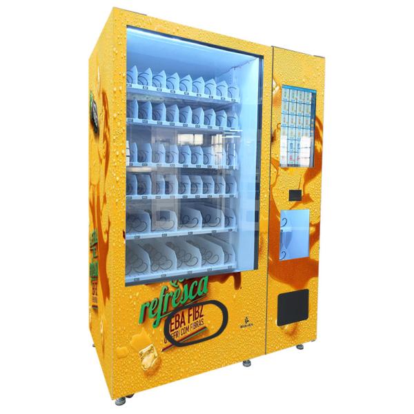 Intelligent Backend System Card Reader Snack Food Vending Machine With Adjustable Cooling System