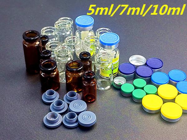 Pharmaceutical Tubular Glass Vial 2 Ml Amber Glass Vials For Antibiotics