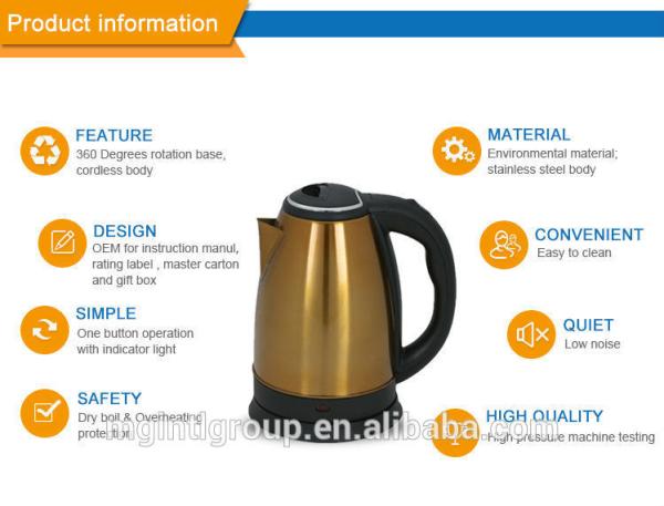 Spray paint stainless steel water kettle electric kettle for boiler