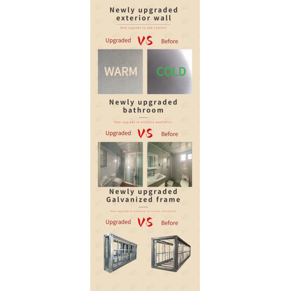 20FT and 40FT Modular Expandable Container House with Galvanized Steel Frame and Customizable Layouts