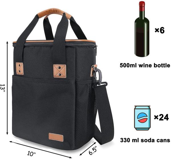 Oxford Insulated Backpack Cooler Bag Bottle Beer Wine Cooler Backpack 10X6X13