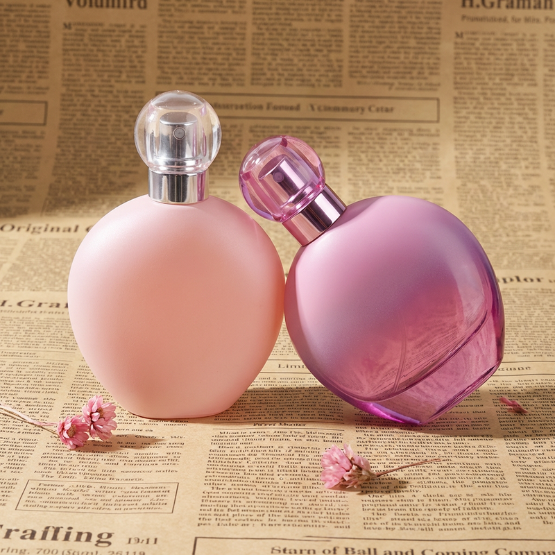 Anding Supplier Oem Bulk Custom Printing 100 ml Round High End Refillable Spray Luxury Empty Glass Perfume Bottle
