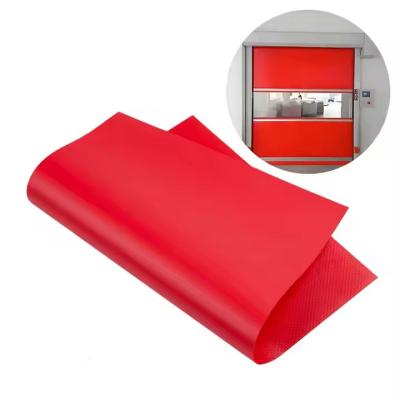 PVC Vinyl Tarpaulin Waterproof Door Curtain Fabric 1000D 900GSM For Rolling Door