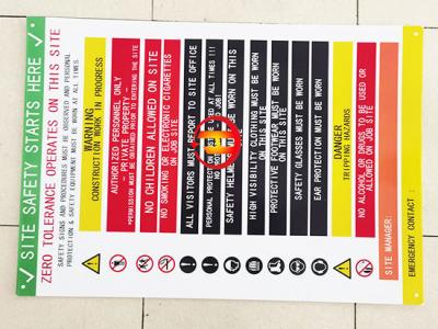 Corona Treated corrugated plastic signs with Multi-Color Printing